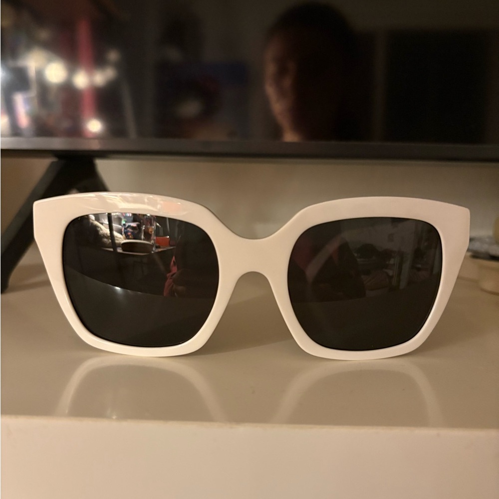 Celine White Cat-Eye Sunglasses